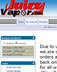 Juicy Vapor e-liquid store
