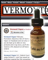 Vermont Vapor e-liquid store